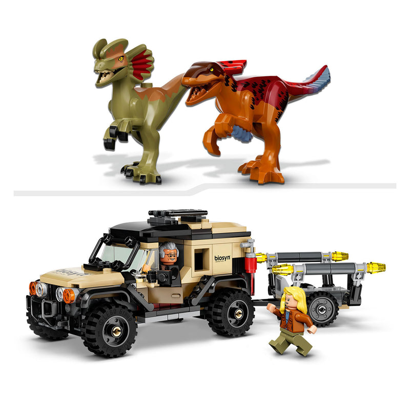 Afbeelding laden in galerijviewer, Lego LEGO Jurassic 76951 Pyroraptor en Dilophosaurus Transport

