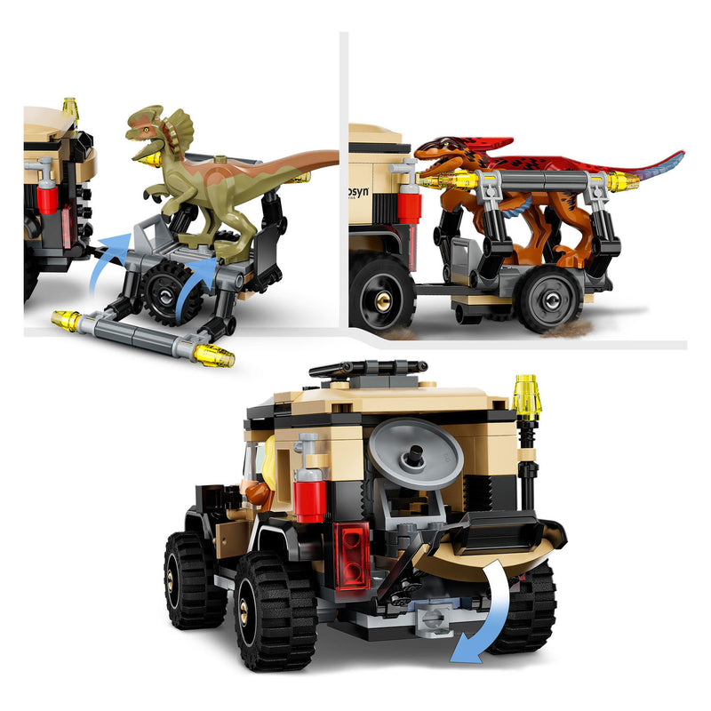 Afbeelding laden in galerijviewer, Lego LEGO Jurassic 76951 Pyroraptor en Dilophosaurus Transport
