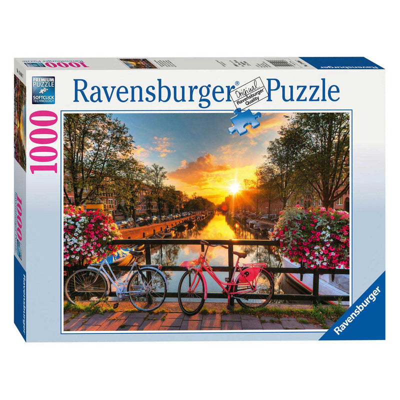 Afbeelding laden in galerijviewer, Ravensburger Puzzel Fietsen in Amsterdam, 1000st.

