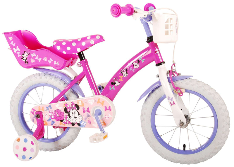 Afbeelding laden in galerijviewer, Disney minnie cutest ever! kinderfiets - meisjes - 14 inch - roze
