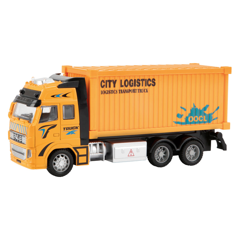 Afbeelding laden in galerijviewer, Toi-Toys Metal Pull-back Container Vrachtwagen 1:38
