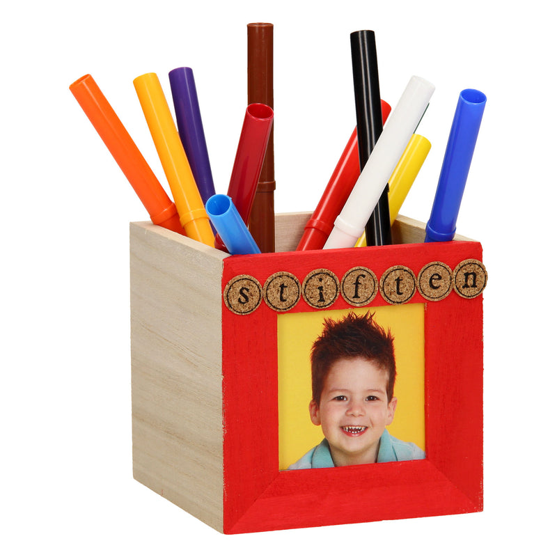 Afbeelding laden in galerijviewer, Playwood Versier je eigen Houten Pennenbakje (fotolijstje)
