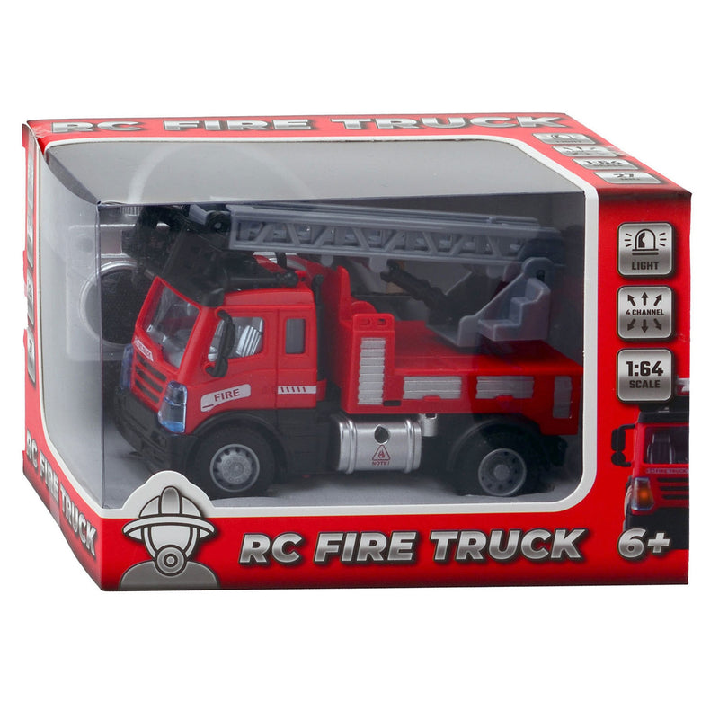 Afbeelding laden in galerijviewer, Johntoy RC Brandweerauto Rood 1:64
