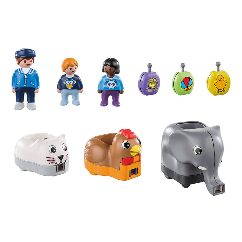 Afbeelding laden in galerijviewer, Playmobil 1.2.3. Dierentrein 70405
