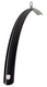 Sks Voorspatbord 28 inch kunststof 40 mm mat zwart zilveren bies