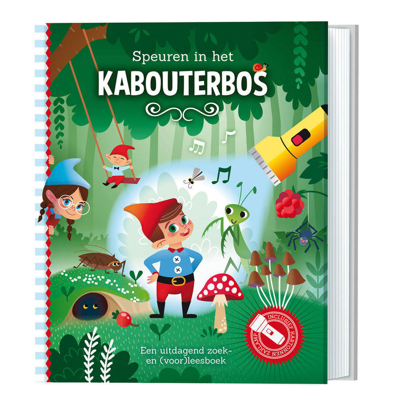Afbeelding laden in galerijviewer, Lantaarn Publishers Speuren in het Kabouterbos + kartonnen zaklamp
