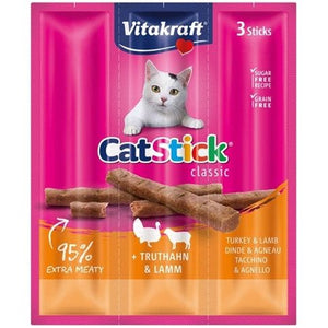 Vitakraft cat-stick mini kalkoen met lam