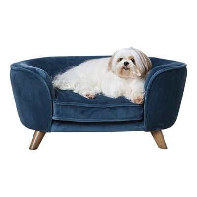 Afbeelding laden in galerijviewer, Enchanted pet Enchanted hondenmand sofa romy peacock blauw
