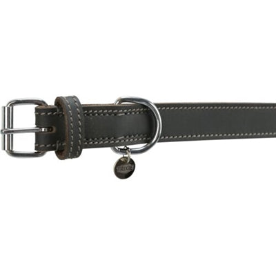 Afbeelding laden in galerijviewer, Trixie Halsband hond rustic vetleer grijs
