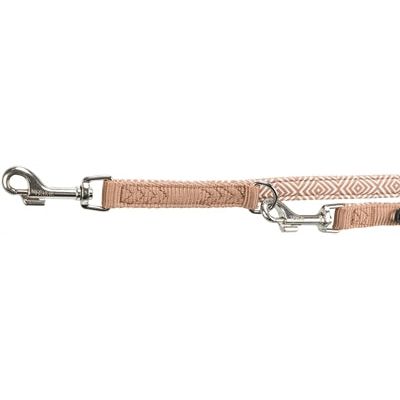 Afbeelding laden in galerijviewer, Trixie Hondenriem boho ruiten verstelbaar premium met neopreen karamel
