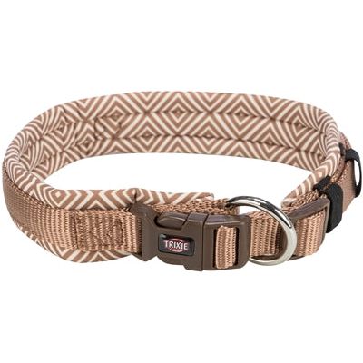 Afbeelding laden in galerijviewer, Trixie Halsband hond boho extra breed met ruit karamel

