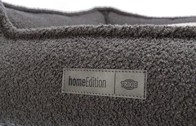 Afbeelding laden in galerijviewer, Trixie Be eco gerecycled hondenmand coline hoekig donkergrijs beige
