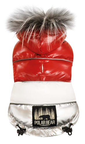 Afbeelding laden in galerijviewer, Croci Hondenjas padded polar bear rood
