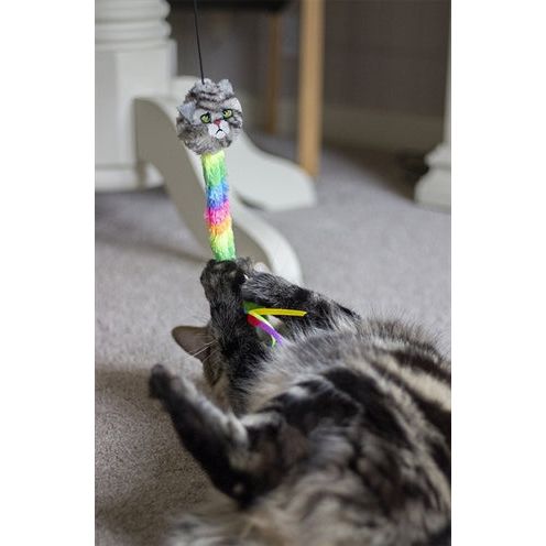 Afbeelding laden in galerijviewer, Rosewood Moody moggy regenboog kattenhengel
