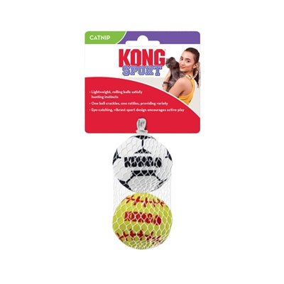 Afbeelding laden in galerijviewer, Kong Cat sport balls met catnip assorti
