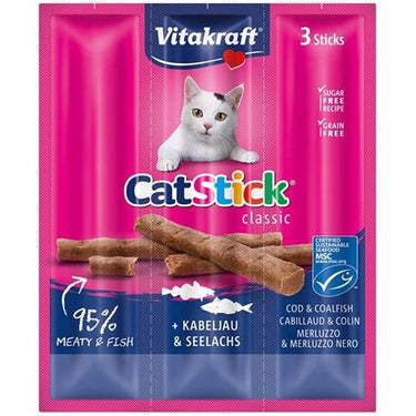 Vitakraft cat-stick mini kabeljauw met tonijn