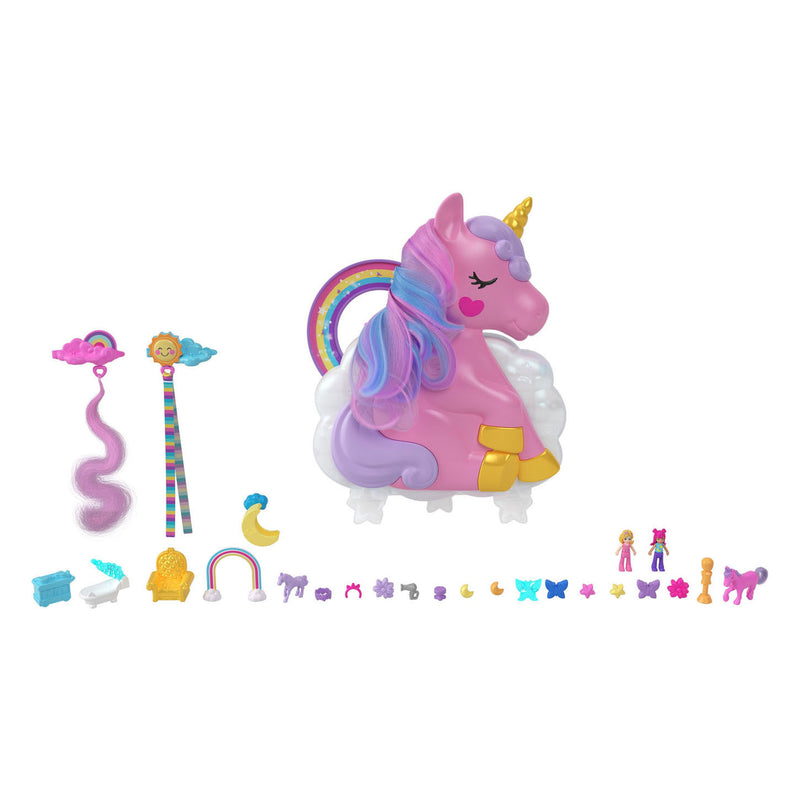 Afbeelding laden in galerijviewer, Mattel Polly Pocket Salon van de Regenboog Eenhoorn

