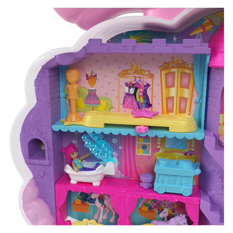 Afbeelding laden in galerijviewer, Mattel Polly Pocket Salon van de Regenboog Eenhoorn
