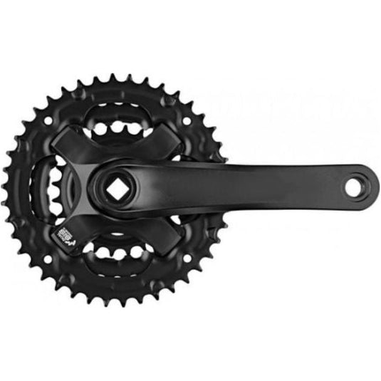 Samox Crankset 170 mm triple 48 38 28 t mat zwart 4 mm