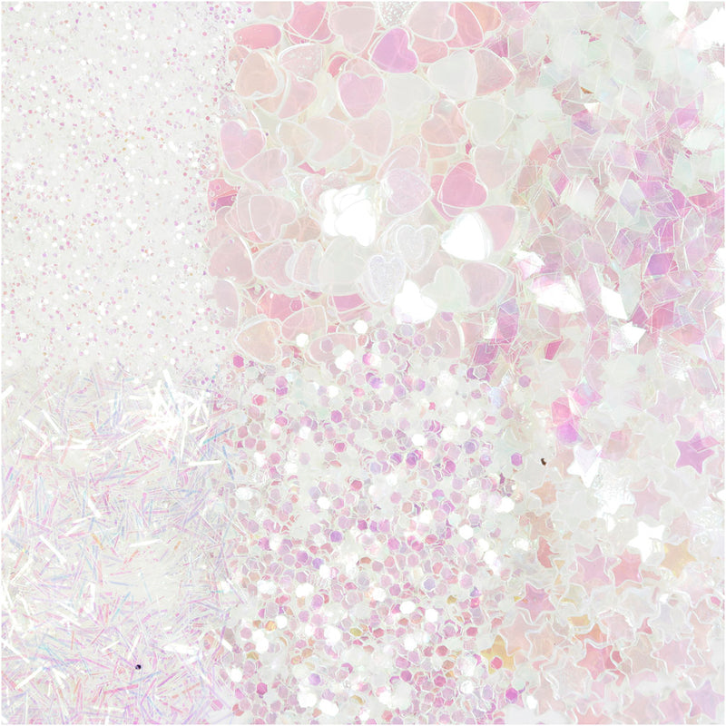 Afbeelding laden in galerijviewer, Creativ Company Glitter en Pailletten Wit, 6x5gr
