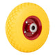 Sr Bolderkar wiel massief geel anti lek 300x4 260x85 rode stalen velg