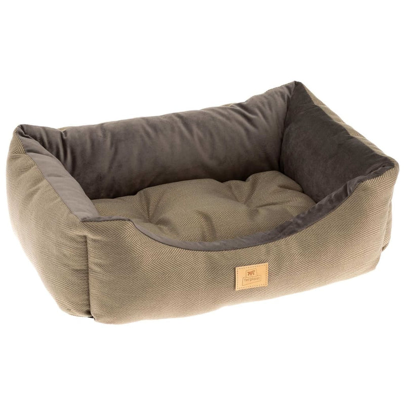 Afbeelding laden in galerijviewer, Ferplast Hondenen kattenbed Chester 80 bruin
