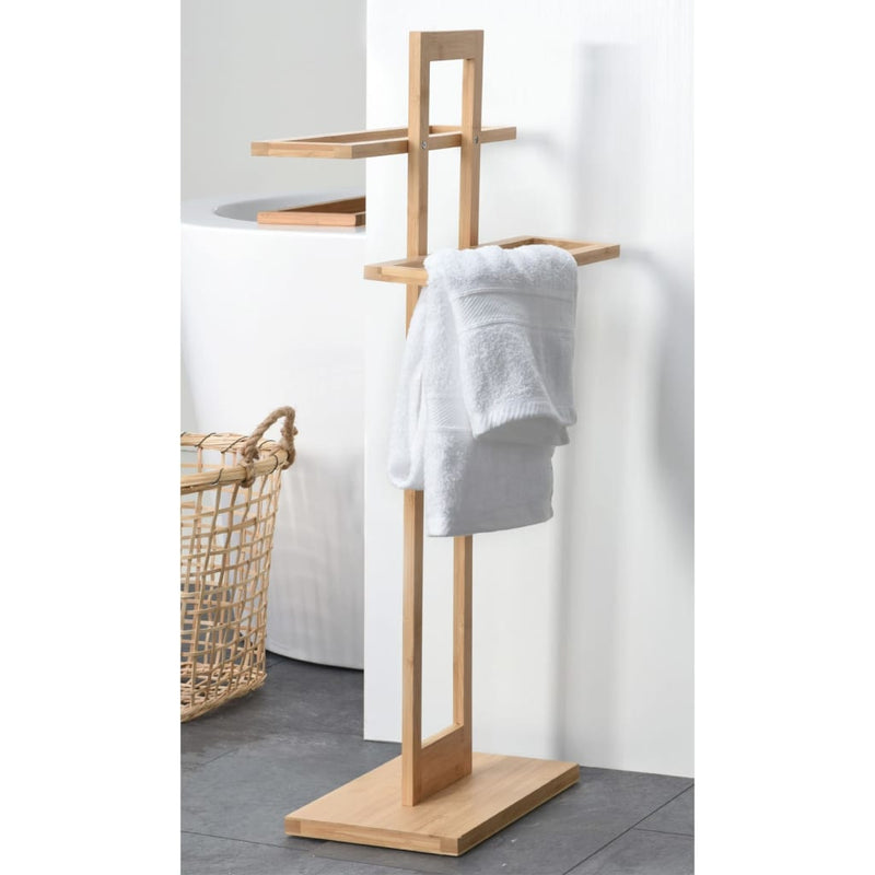 Afbeelding laden in galerijviewer, Bathroom Solutions Bathroom Solutions Handdoekenrek bamboe 38x32,5x70 cm
