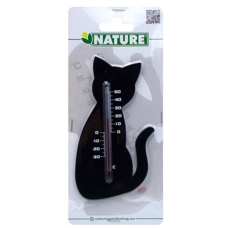 Afbeelding laden in galerijviewer, Nature Nature Wandthermometer kat zwart
