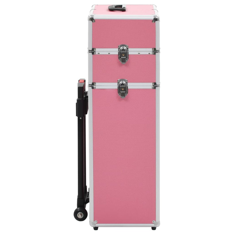 Afbeelding laden in galerijviewer, VidaXL Make-up trolley aluminium roze
