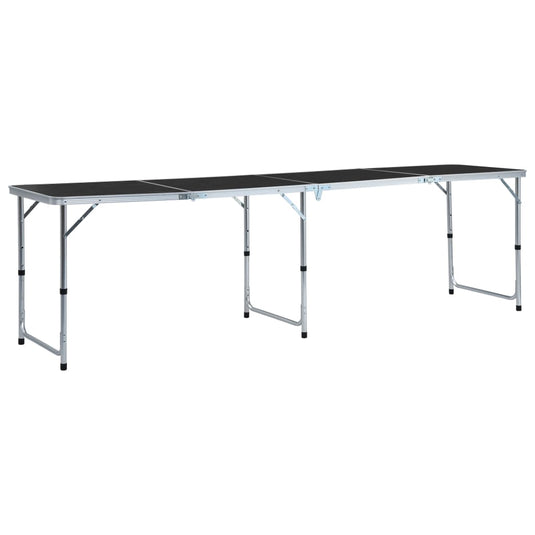 VidaXL Campingtafel inklapbaar 240x60 cm aluminium grijs