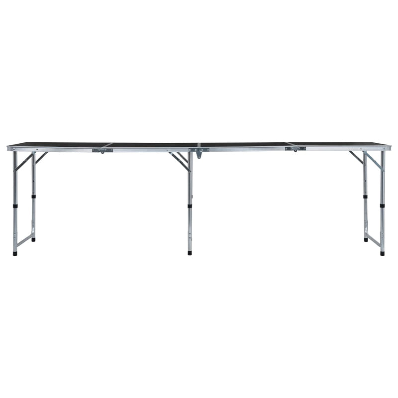 Afbeelding laden in galerijviewer, VidaXL Campingtafel inklapbaar 240x60 cm aluminium grijs
