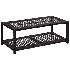 Vidaxl schoenenbank 80x40x30 cm poly rattan zwart