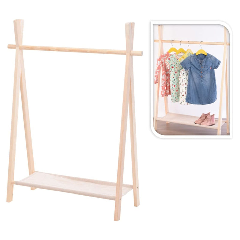 Afbeelding laden in galerijviewer, Storage solutions Kinderkledingrek van Beukenhout

