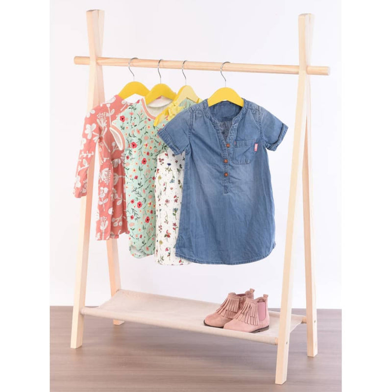 Afbeelding laden in galerijviewer, Storage solutions Kinderkledingrek van Beukenhout
