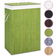 VidaXL Wasmand met 1 vak bamboe groen