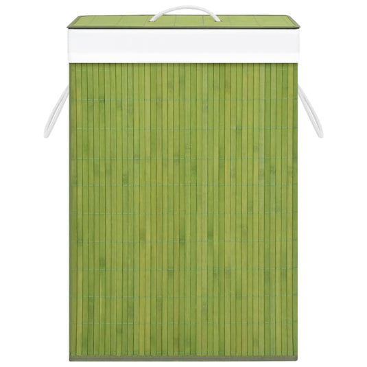 VidaXL Wasmand met 1 vak bamboe groen