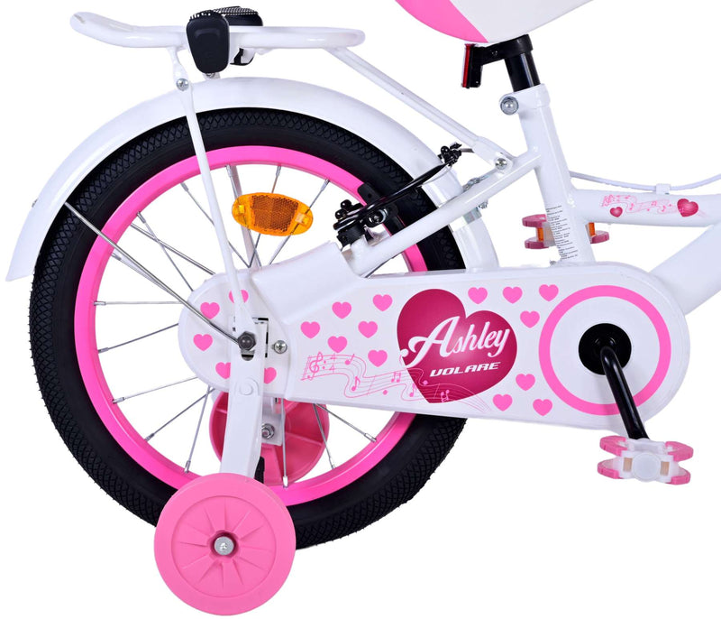 Afbeelding laden in galerijviewer, Volare Ashley Kinderfiets Meisjes 16 inch Wit Twee Handremmen
