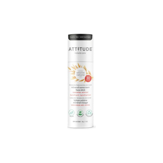 Attitude Zonnebrandstick Gezicht SPF 30 Ongeparfumeerd Sensitive