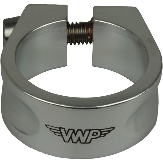Vwp zadelpenklem 31,8mm inbusbout aluminium zilver