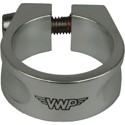 Vwp zadelpenklem 34,9mm inbusbout aluminium zilver