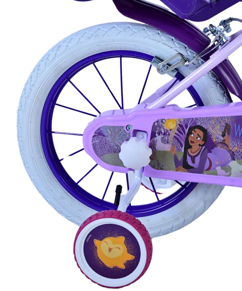 Afbeelding laden in galerijviewer, Wish Wish Wish Kinderfiets Meisjes 14 inch Paars Twee handremmen
