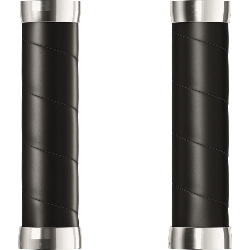 Afbeelding laden in galerijviewer, Brooks Handvatten Slender Leather grips 130mm black

