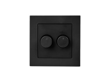 ION Industries Duo dimmer afdekplaat mat zwart