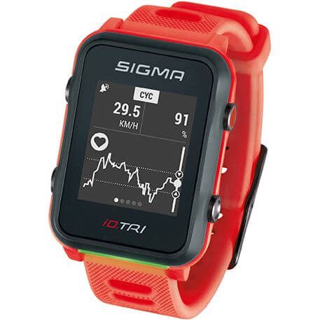 Afbeelding laden in galerijviewer, Sigma Id.tri neon rood basic zs harts gps acti ant+ ble + sensorset

