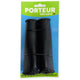 Handvatten porteur leer zwart