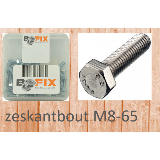 Bofix zeskantbout m8-65 (12st)