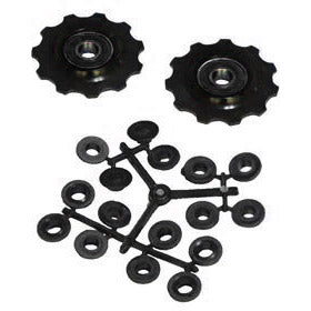 Afbeelding laden in galerijviewer, VWP Set derailleurwieltjes 11t. PUL-110 Chromo lagers
