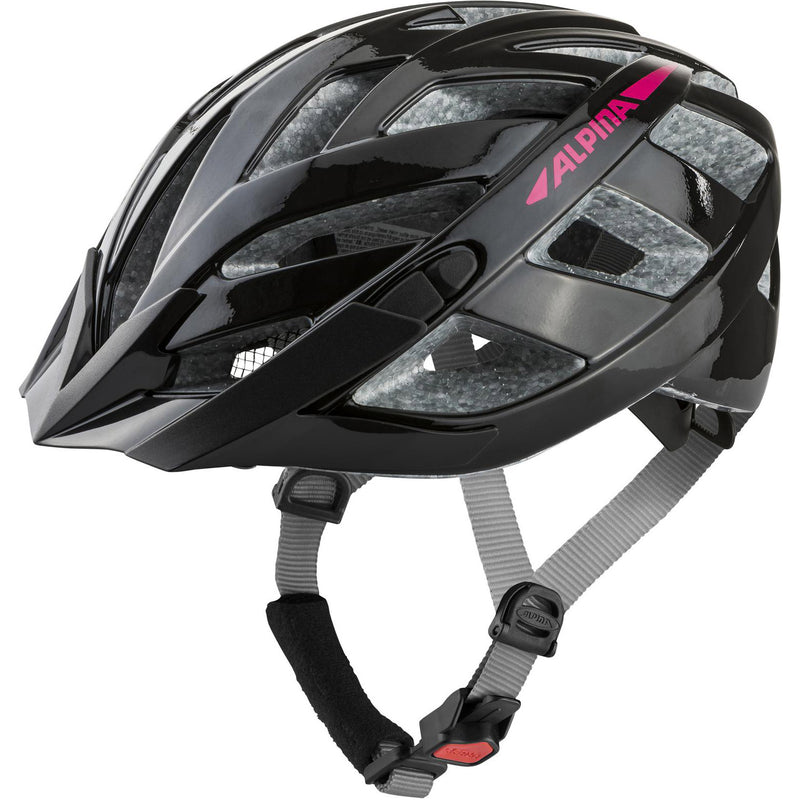 Afbeelding laden in galerijviewer, Alpina sports tour helm panoma 2.0 56-59 glans zwart roze
