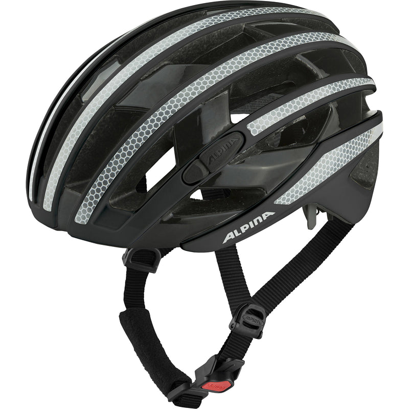 Afbeelding laden in galerijviewer, Alpina sports racehelm ravel reflective 51-56 glans zwart
