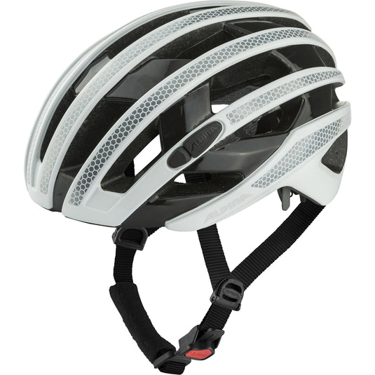 Alpina sports racehelm ravel reflective 55-59 glans wit